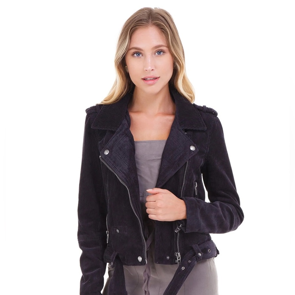 Blanknyc corduroy denim jacket in color twilight